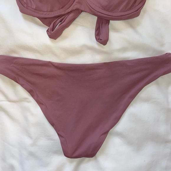 LSPACE Camellia Bikini Top(S) and Sandy Bikini Bottom(M) in color Nostalgia Rose - Picture 3 of 5